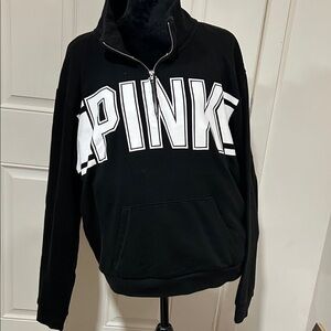 PINK Victoria's Secret Black and White Hoodie